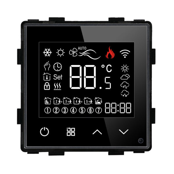 Tenux, Grīdas apsildes termostats ar WiFi, 16A, melna, 47 * 47mm